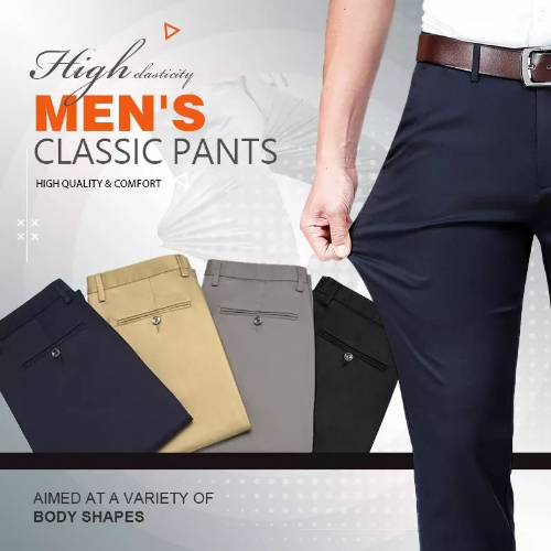 🔝🔥PANTALONES CLASICOS DE ALTA ELASTICIDAD PARA HOMBRE🤩